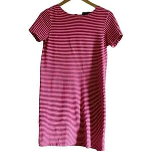 Kenar Pink and White Striped T Shirt Dress
